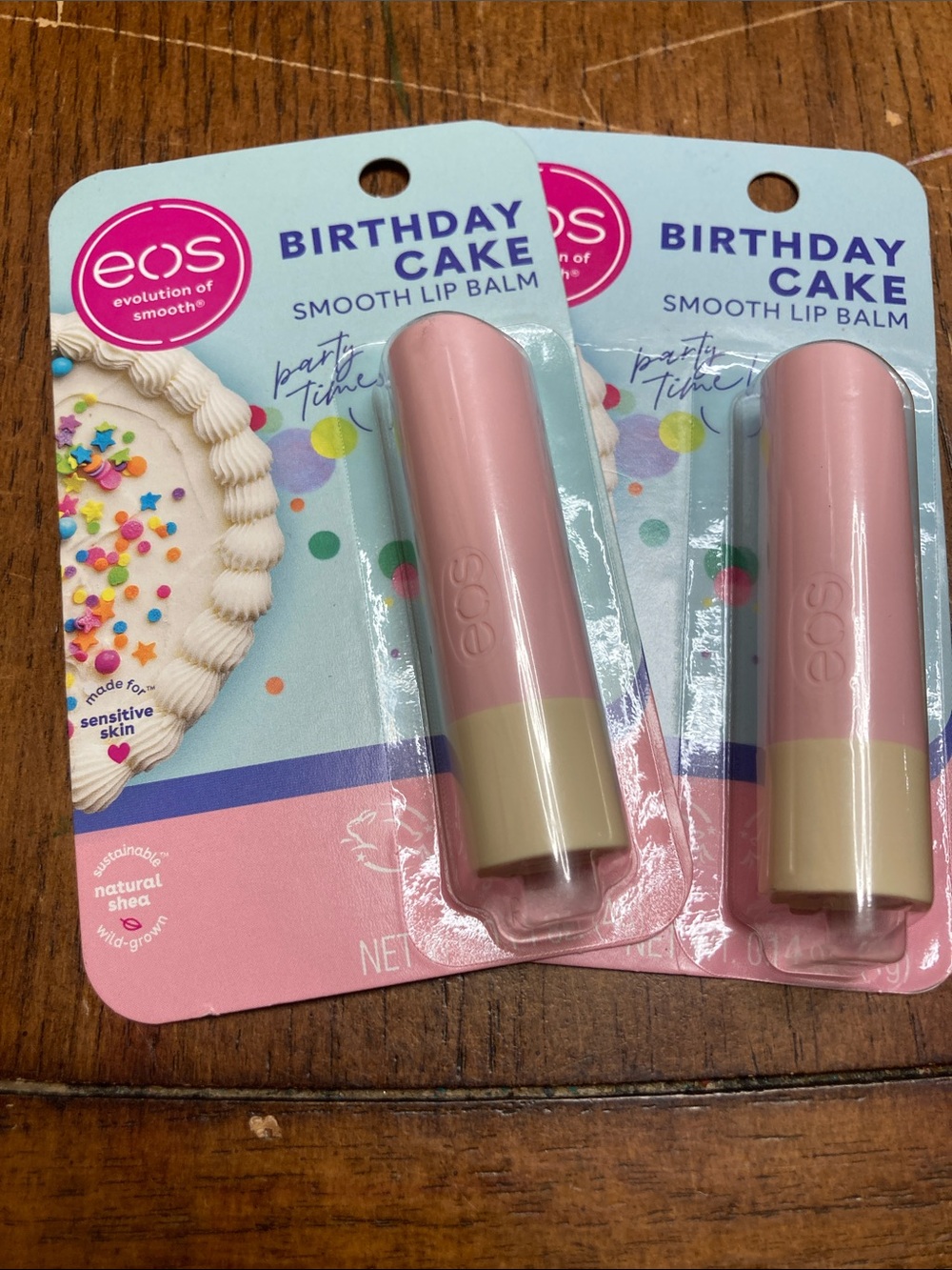 2 eos Birthday Cake Smooth Lip Balms